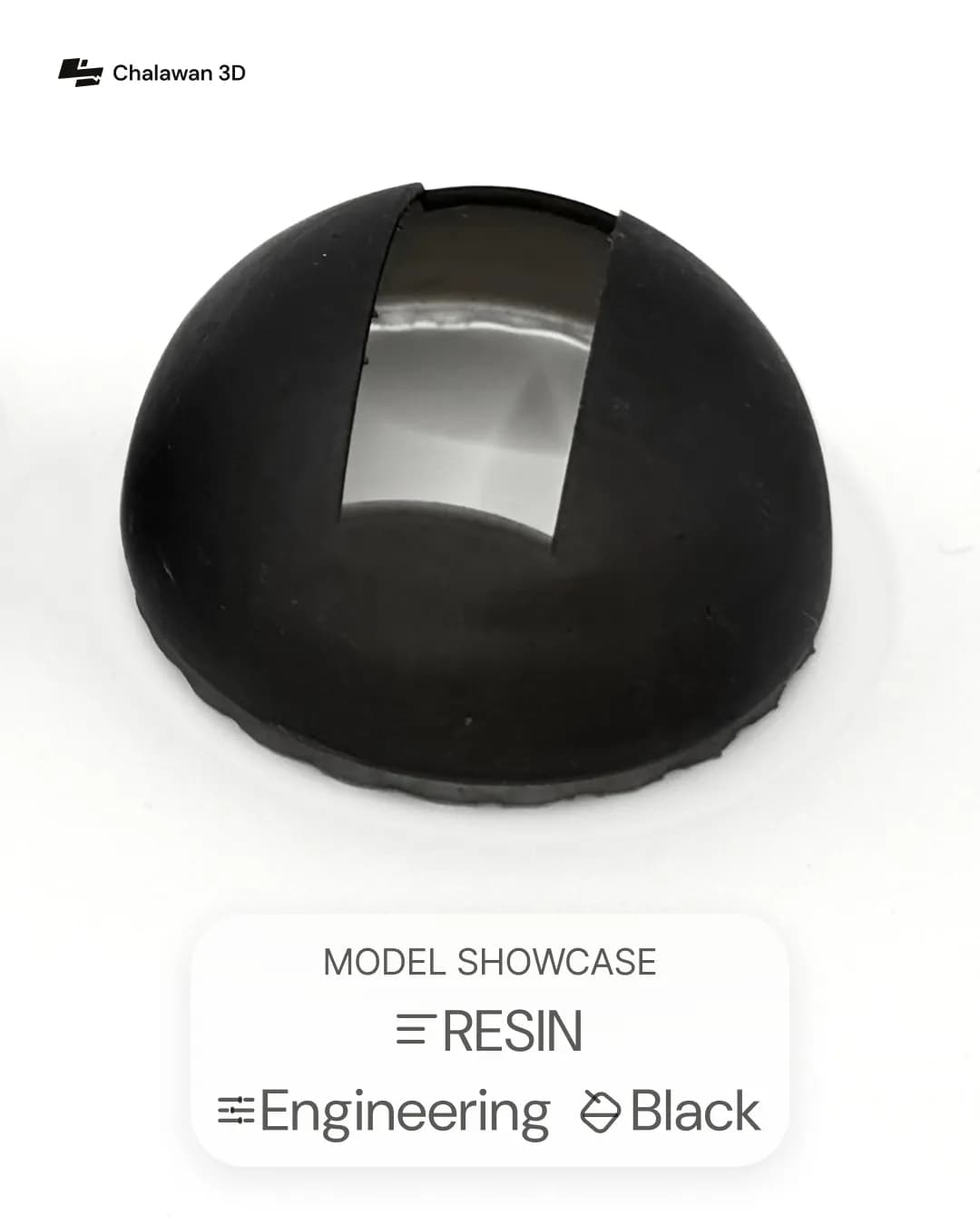 Black Resin Dome with Window