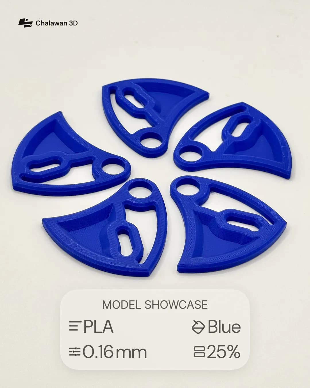 Blue Fan-Shaped Plates