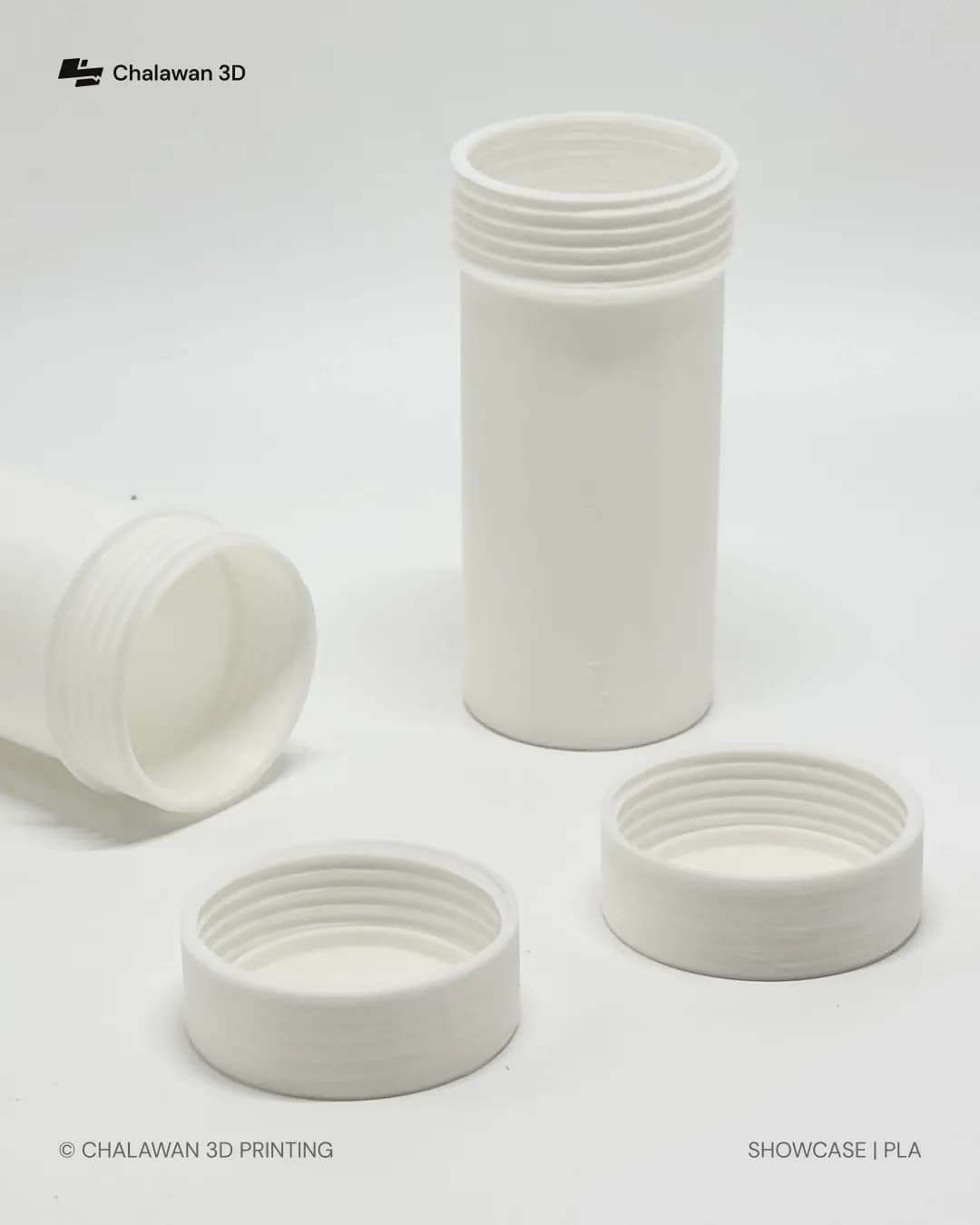 Threaded Jars with Screw Caps