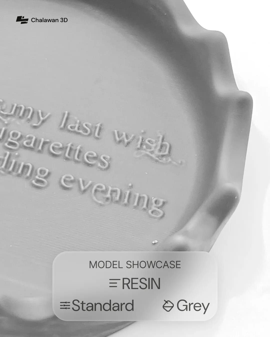 Engraved Dish with Scalloped Edge
