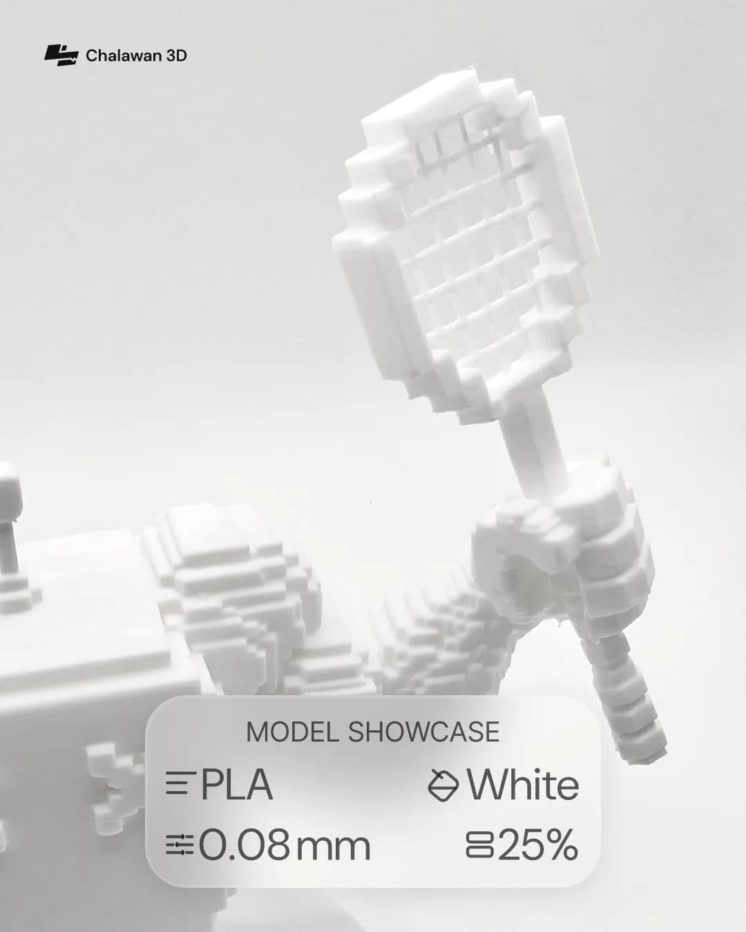 Voxel Tennis Figure