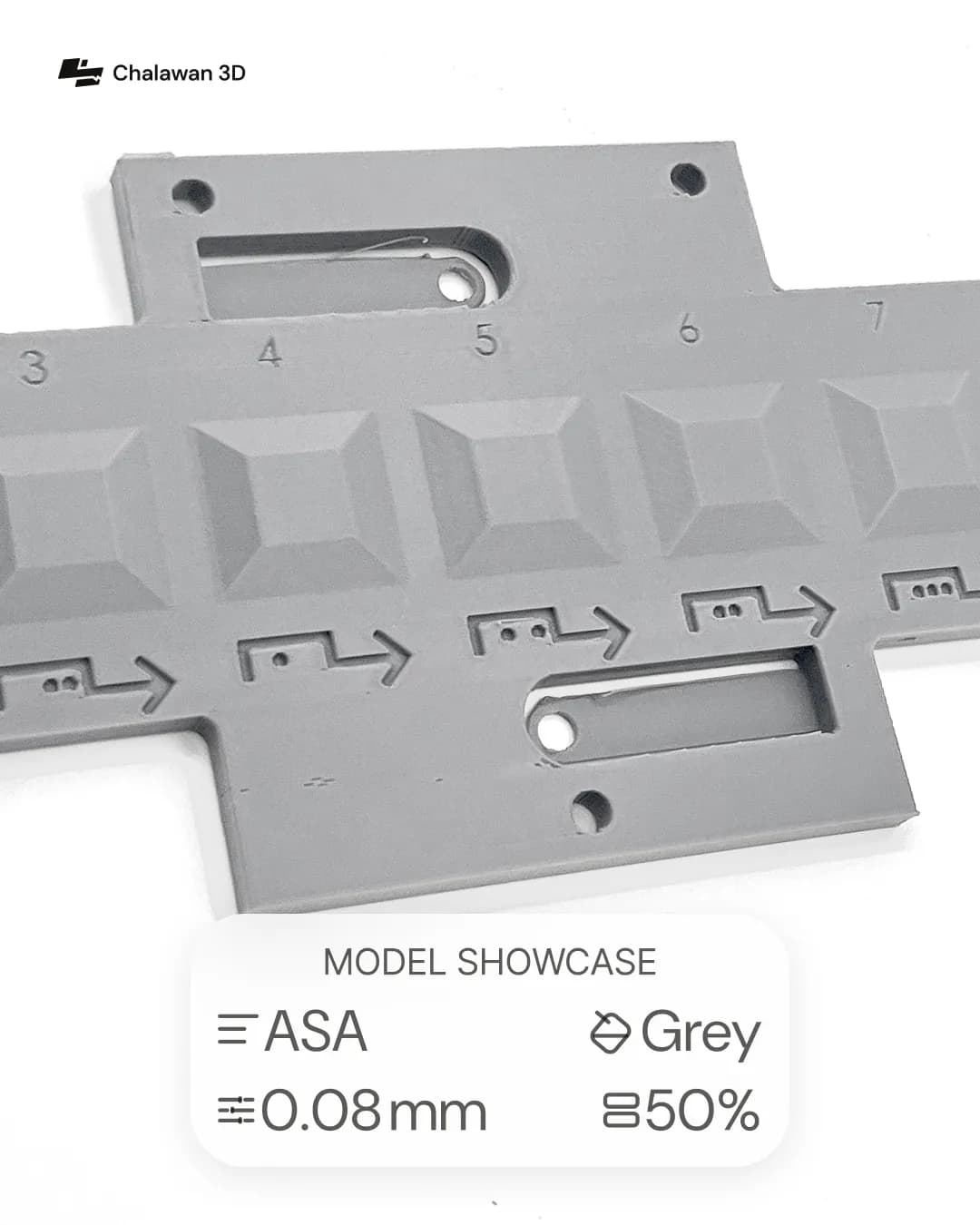 Plate with Slots and Scale Markings