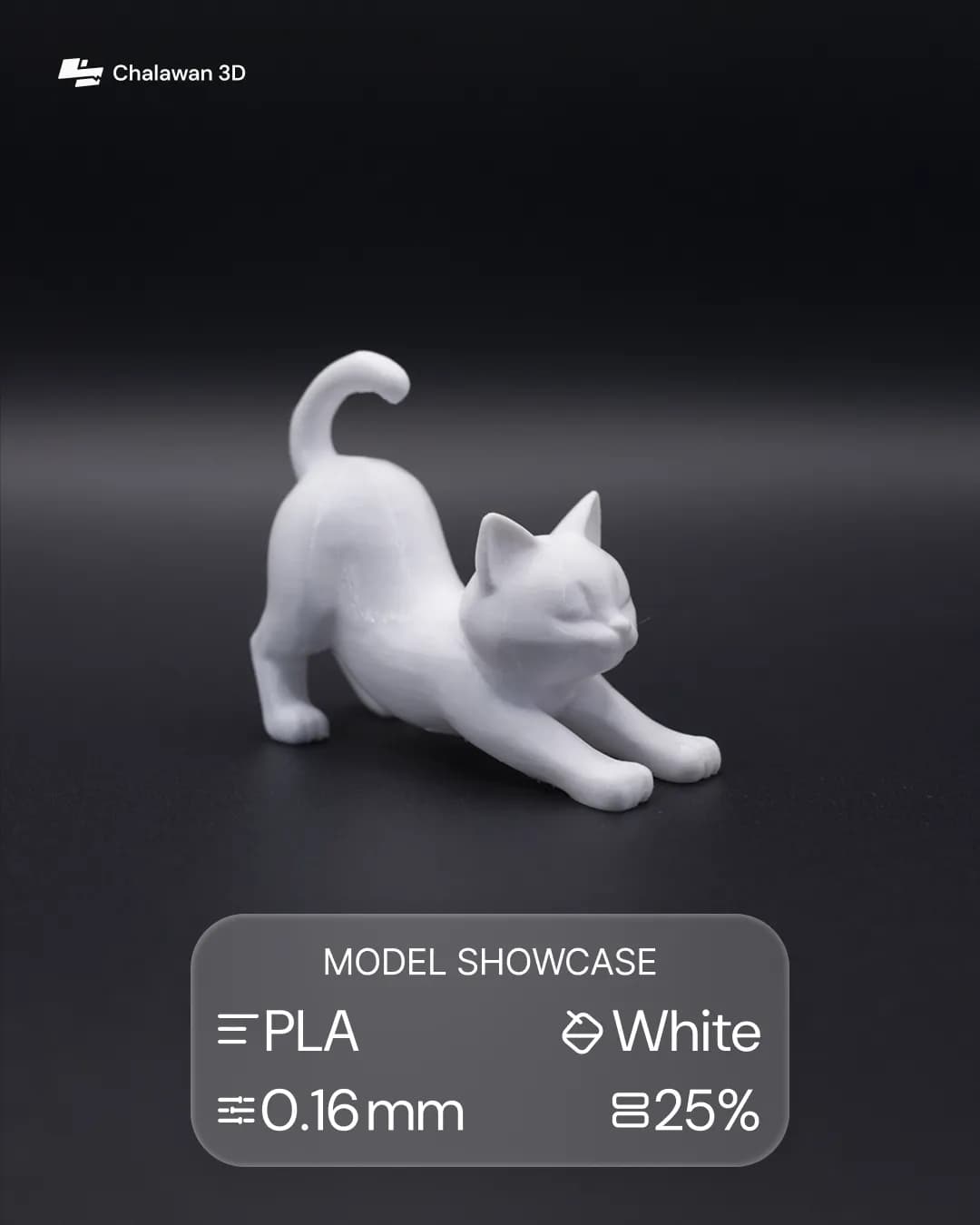 Stretching Cat Figurine
