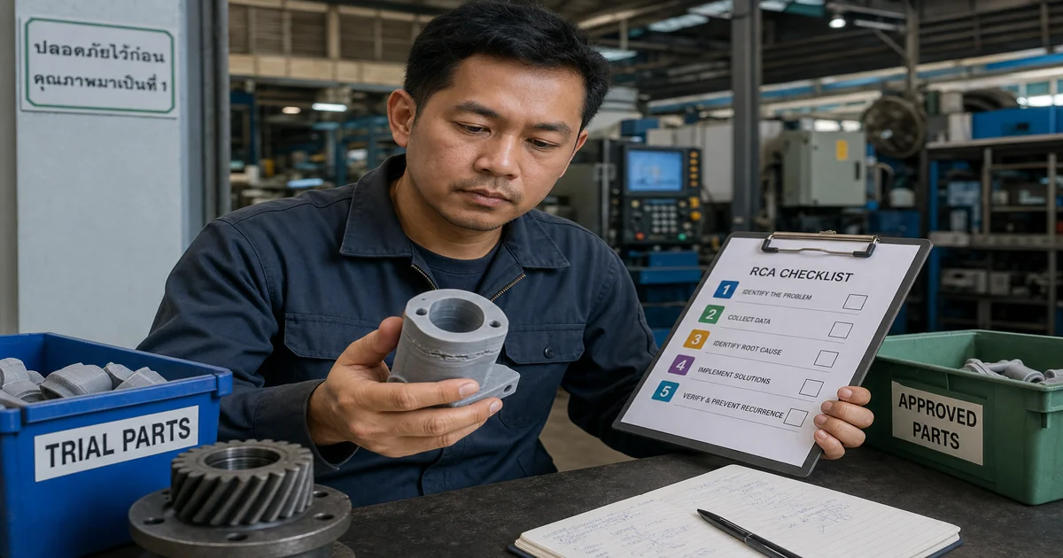 วิเคราะห์สาเหตุชิ้น fail อะไหล่พิมพ์ 3D โรงงาน — checklist สำหรับทีม maintenance