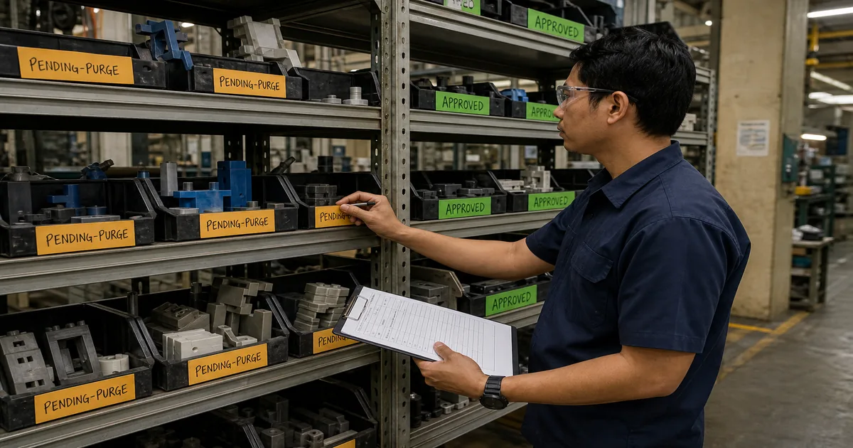 obsolescence purge อะไหล่พิมพ์ 3D โรงงาน — ถอด SKU ที่ไม่ใช้ ไม่ใช่เก็บ 'เผื่อ' จนชั้นเต็ม