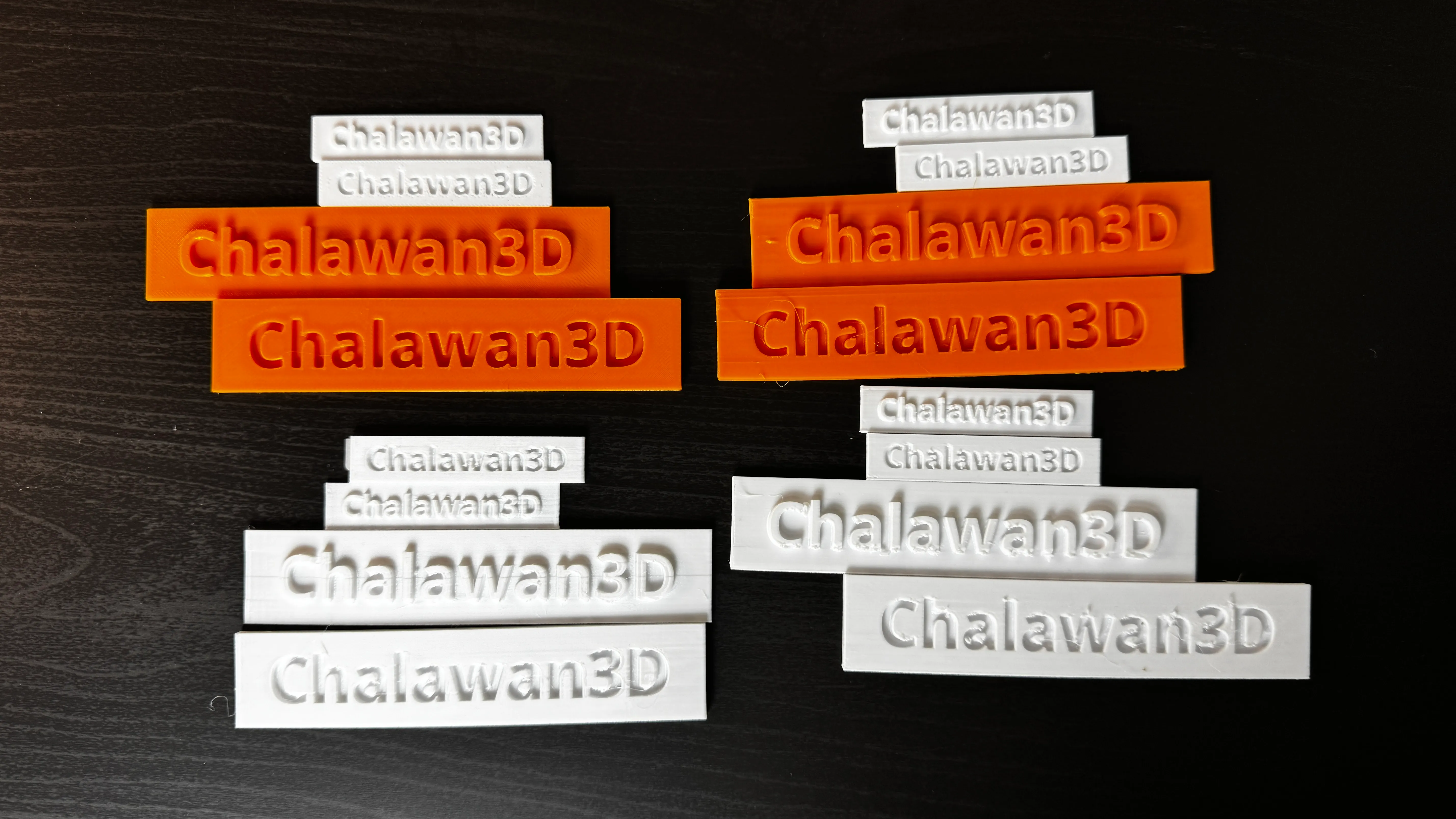 การพิมพ์ตัวอักษรบนโมเดล 3D Printing จากการทดลองของ Chalawan3D