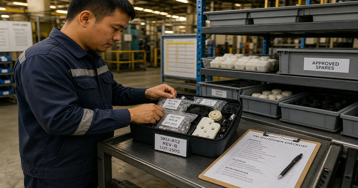 shutdown kit อะไหล่พิมพ์ 3D โรงงาน — ประกอบชุดก่อนปิดไลน์ ไม่ใช่หยิบเมื่อไลน์หยุดแล้ว